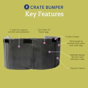 Pet Dreams 3-Piece Set Includes Dog Crate Cover, Dog Mat & Bumper Pad- Washable Kennel Bedding fits iCrate Dog Cages 24, 30, 36, 42 Inch (Khaki, Medium, 30")