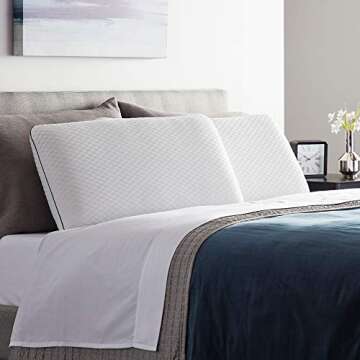 WEEKENDER Gel Memory Foam Pillow - Standard Size - 1-Pack - Medium Plush Feel - Neck & Shoulder Supp...