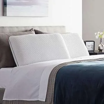 WEEKENDER Gel Memory Foam Pillow - Standard Size - 1-Pack - Medium Plush Feel - Neck & Shoulder Supp...