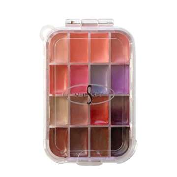 Vueset Bella - 16 Sections Small Empty Lipstick Palette Depotting Makeup Container