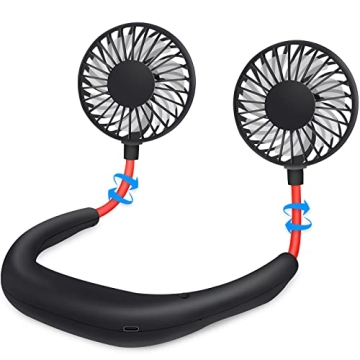 SZ-JIAHAIYU Portable Neck Fan Hands-Free Cooling USB Rechargeable