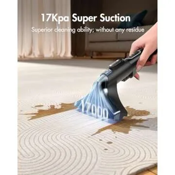 iDOO Carpet Cleaner Machine, Upholstery Cleaner 600W Deep Cleaning, 17Kpa Powerful Suction Spot Carpet Shampooer for Pet, Home, Couch, Car Seat, Mattress, Rug & Sofa, Little Portable Carpet Cleaner