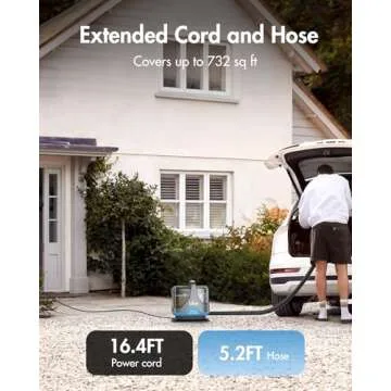 iDOO Carpet Cleaner Machine, Upholstery Cleaner 600W Deep Cleaning, 17Kpa Powerful Suction Spot Carpet Shampooer for Pet, Home, Couch, Car Seat, Mattress, Rug & Sofa, Little Portable Carpet Cleaner