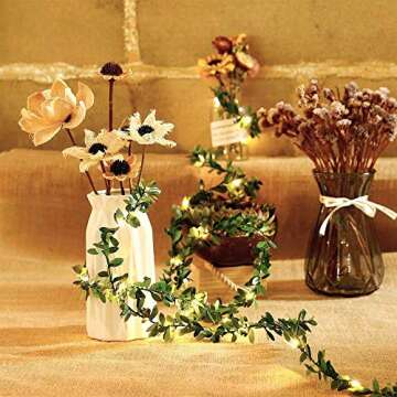 Kitstar Tiny Leaf Garland 20LED Lights Battery Operated