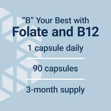 Life Extension BioActive Folate & Vitamin B12, Promotes Heart, Brain & GI Tract Health, Non-GMO, Gluten-Free, Vegetarian, 90 Capsules