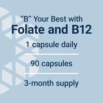 Life Extension BioActive Folate & Vitamin B12, Promotes Heart, Brain & GI Tract Health, Non-GMO, Gluten-Free, Vegetarian, 90 Capsules