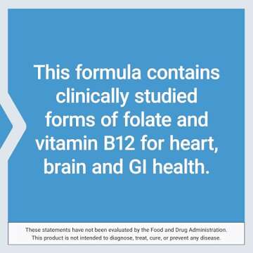 Life Extension BioActive Folate & Vitamin B12, Promotes Heart, Brain & GI Tract Health, Non-GMO, Gluten-Free, Vegetarian, 90 Capsules