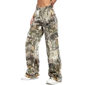 Voghtic High Waist Cargo Pants - Camouflage Women's Camo Pants
