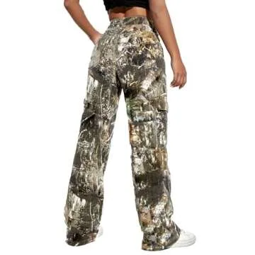 Voghtic High Waist Cargo Pants - Camouflage Women's Camo Pants