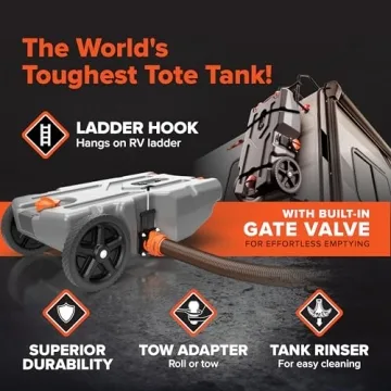 Camco Rhino Portable Waste Tank for RV with Accessories