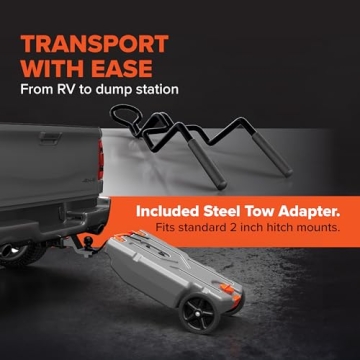 Camco Rhino Portable Waste Tank for RV with Accessories