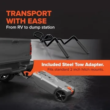 Camco Rhino Portable Waste Tank for RV with Accessories