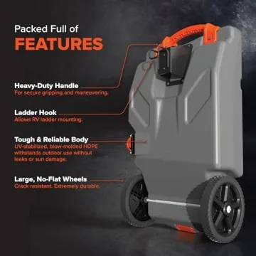 Camco Rhino Portable Waste Tank for RV with Accessories