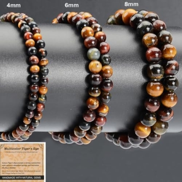 Multicolor Tiger's Eye Bracelet for Vitality & Energy
