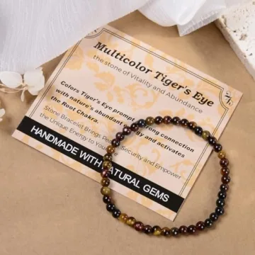 Multicolor Tiger's Eye Bracelet for Vitality & Energy
