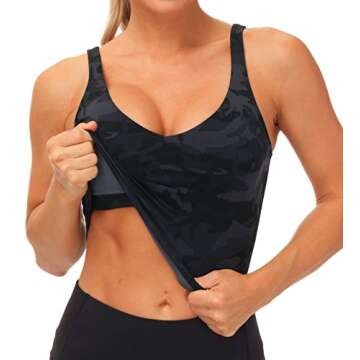 Camo Longline Sports Bra for Active Women