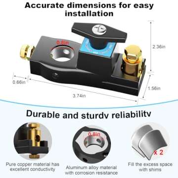 Heavy Duty Battery Disconnect Switch - Universal Car, RV & Boat Isolator Kill Switch