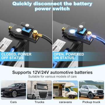 Durable Battery Disconnect Switch for Cars and RVs