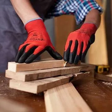 KAYGO Safety Work Gloves with Polyurethane Coating and Grip