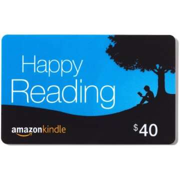 Amazon.com $40 Gift Card in a Greeting Card (Amazon Kindle Design)