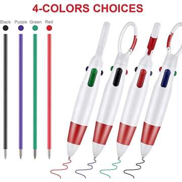 Retractable 4-in-1 Multicolor Ballpoint Pen Set - Perfect for All Ages