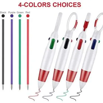 Retractable 4-in-1 Multicolor Ballpoint Pen Set - Perfect for All Ages