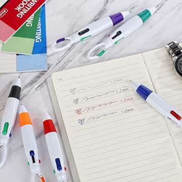 Retractable 4-in-1 Multicolor Ballpoint Pen Set - Perfect for All Ages