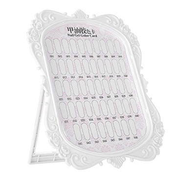 Nail Art Display Stand Flower Design 48 Colors Nail Polish Gel Card Nail Practice Manicure Tool, Nai...