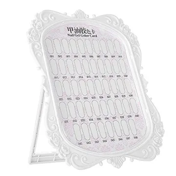 Nail Art Display Stand Flower Design 48 Colors Nail Polish Gel Card Nail Practice Manicure Tool, Nai...