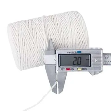 PerkHomy Cotton Butchers Twine String 500 Feet 2mm Twine for Cooking Food Safe Crafts Bakers Kitchen Butcher Meat Turkey Sausage Roasting Gift Wrapping Gardening Crocheting Knitting