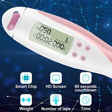 Jump Rope with Adjustable Weights and Digital Counter