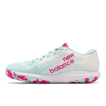 New Balance Women’s FuelCell 996 V4 Tennis Shoes in White/Pink Glo