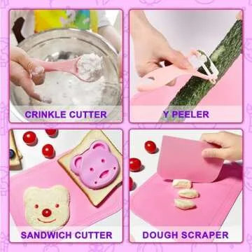 Carolart Kids Cooking Set 19 Pieces Safe Kitchen Tools