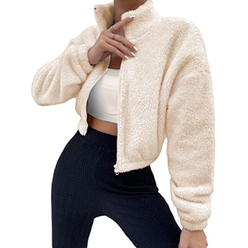 SOLY HUX Women's Casual Faux Fur Sherpa Jacket - Cozy & Trendy