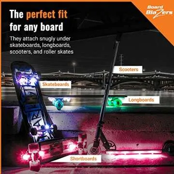 Board Blazers LED Lights for Skateboards, Longboards & Scooters