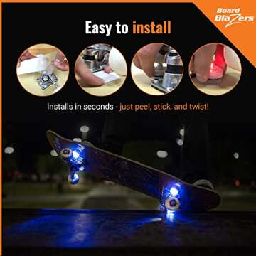 Board Blazers Crazy Color Changing LED Underglow Lights for Skateboards, Longboards, Scooters - Skateboard Accessories- Original Skateboard Lights