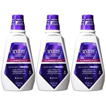 Crest 3D White Multi-Care Whitening Rinse, Glamorous White, Fresh Mint-32 oz, 946 milliter