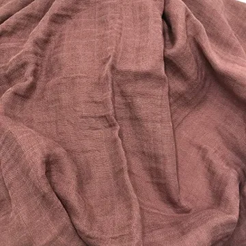 HGHG 5 pcs Soft Organic Cotton Muslin Swaddle Blankets Premium Receiving Blanket for Boys & Girls 47" x 47" Solid Color (New Surprise)