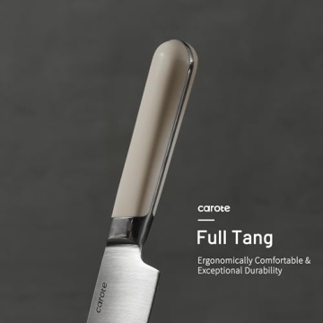 CAROTE 8PCS Kitchen Knife Block Set with Razor-Sharp Blades