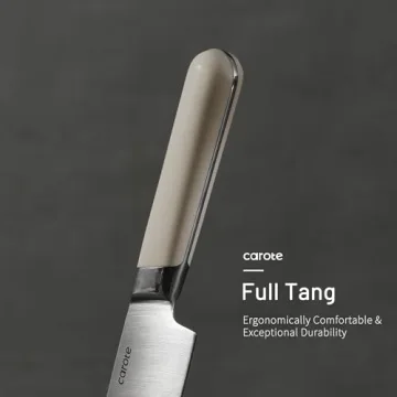 CAROTE 8PCS Kitchen Knife Block Set with Razor-Sharp Blades