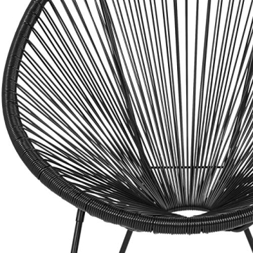 Comfortable EMMA + OLIVER Black Papasan Lounge Chair
