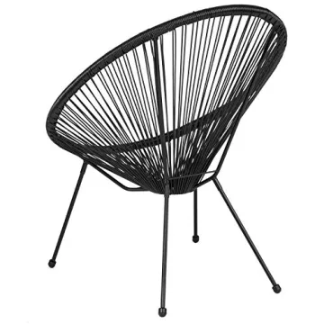 Comfortable EMMA + OLIVER Black Papasan Lounge Chair