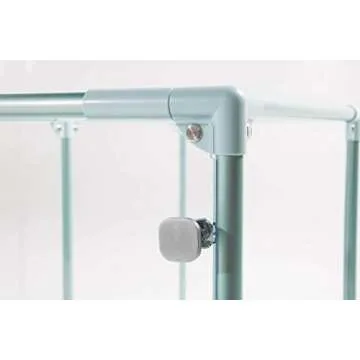 Clearly Loved Pets Lucidium Dog Pen, Small 24 in. x 48 in, Blue, 27 in. Height, Pet Play Pen, X Pen, Dog Crate for The Modern Dog