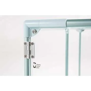 Clearly Loved Pets Lucidium Dog Pen, Small 24 in. x 48 in, Blue, 27 in. Height, Pet Play Pen, X Pen, Dog Crate for The Modern Dog