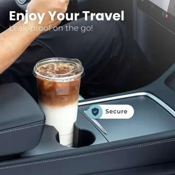 Fit Meal Prep 50 Pack 32 oz Clear Plastic Cups with Strawless Sip Lids, Disposable Plastic Coffee Cups with Lids, To Go Cups for Iced Coffee, Smoothies, Soda, Party Drinks, Bubble Tea, Cold Beverage