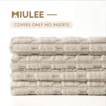 MIULEE Corduroy Decorative Pillow Covers Set of 4