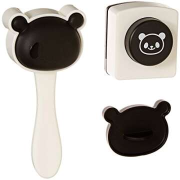 kilofly Bento Rice Ball Mold with Seaweed Nori Punch, Panda + Sushi Shaper Kit