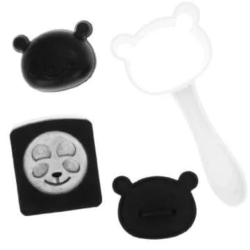 kilofly Bento Rice Ball Mold with Seaweed Nori Punch, Panda + Sushi Shaper Kit