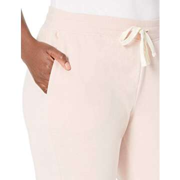 Amazon Essentials Women's Fleece Jogger Sweatpant - Discontinued Colors, Light Pink, Large