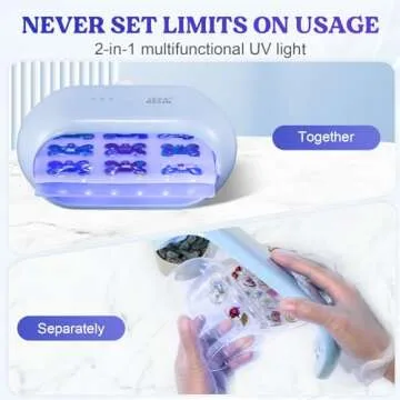 LET'S RESIN UV Light Advanced,Two-Sided Longer time Setting(2m,3m,5m) UV Resin Light with 36 LED Beads, Large Size UV Lamp for Resin Curing,Resin Molds,DIY Craft Decor(Own Design Patent)